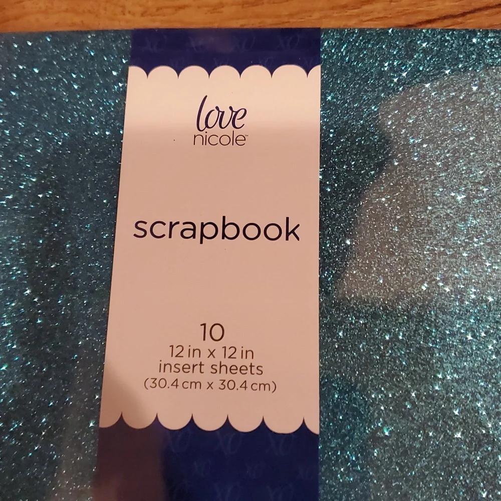 Love Nicole Glittery Blue Scrapbook